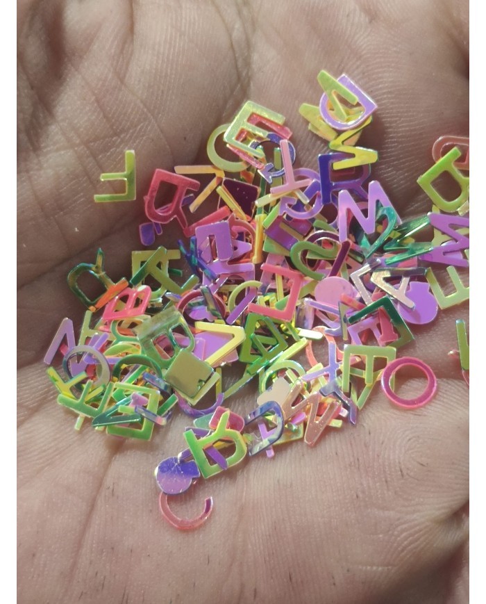 Glitter Harf Pul  Karışık Renk 5 gr