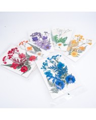 Lila Kuru  Çiçek  Papatya Dal Cipso Set