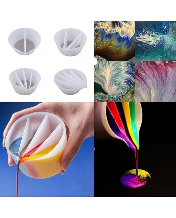 3 GÖZLÜ EPOKSİ BOYA DÖKÜM SİLİKON KABI - Kod:1161