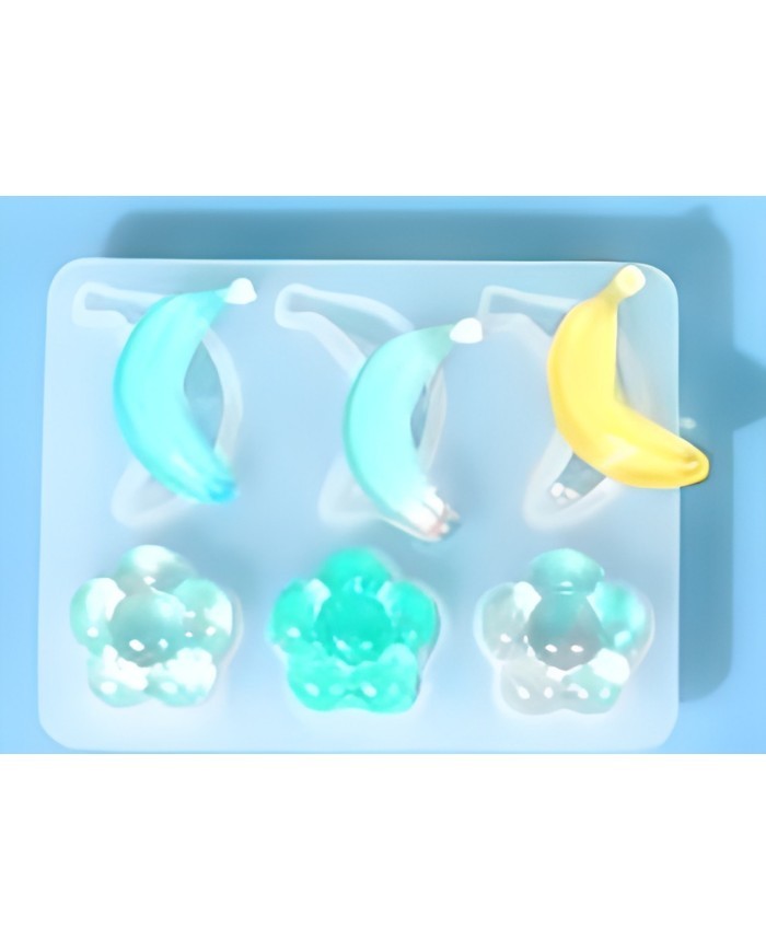 muz desenli dekoratif silikon kalıp - 124x95 mm-Kod:384