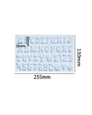 harf  silikon kalıp - 255x150 mm-Kod:382