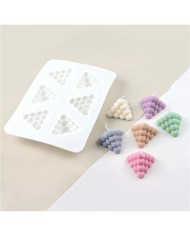 Piramit Bubble  Silikon Mum Kalıbı - Kod:1200