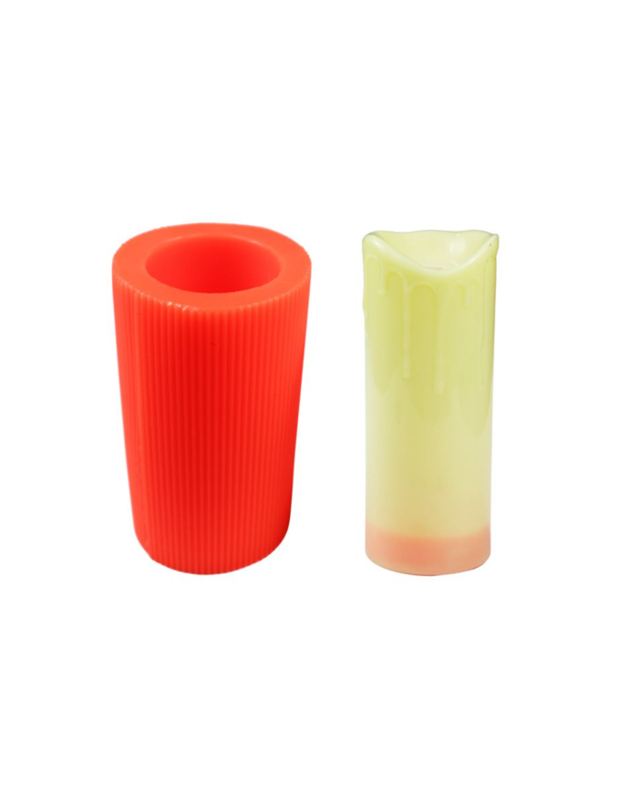 Erimiş Mum Desenli  Silikon Mum Kalıbı M-116