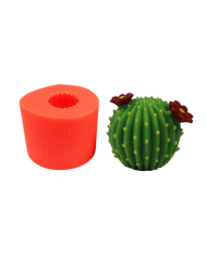 Çiçekli Kaktüs Silikon Mum Kalıbı M-195