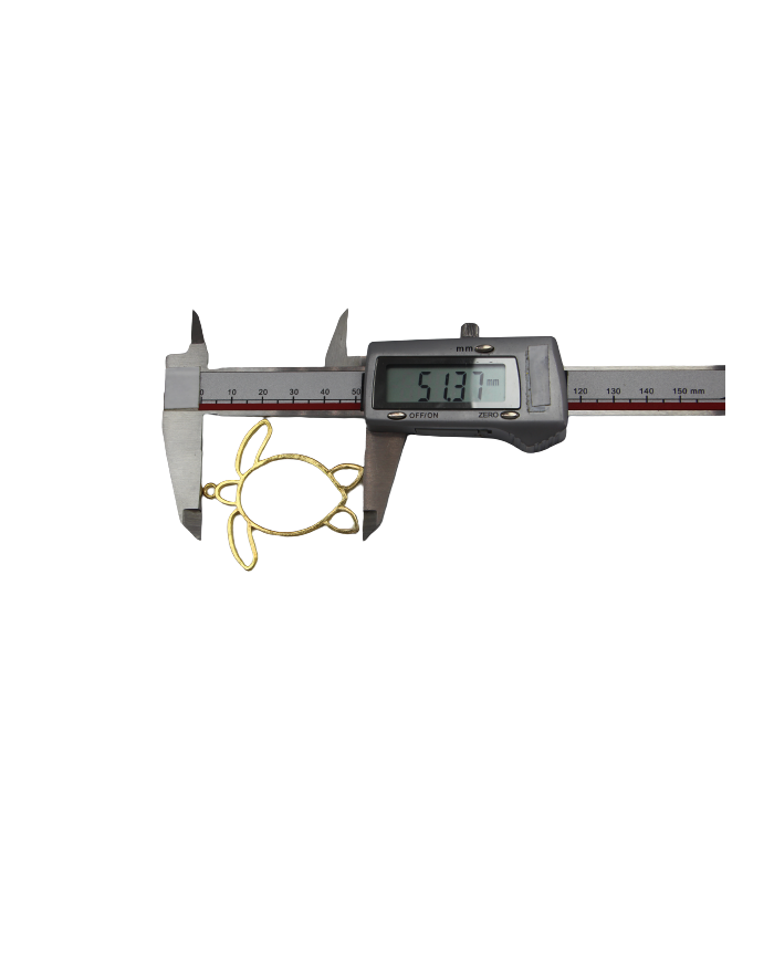 Pirinç Caretta Caretta Kolye Ucu - Bijuteri Takı