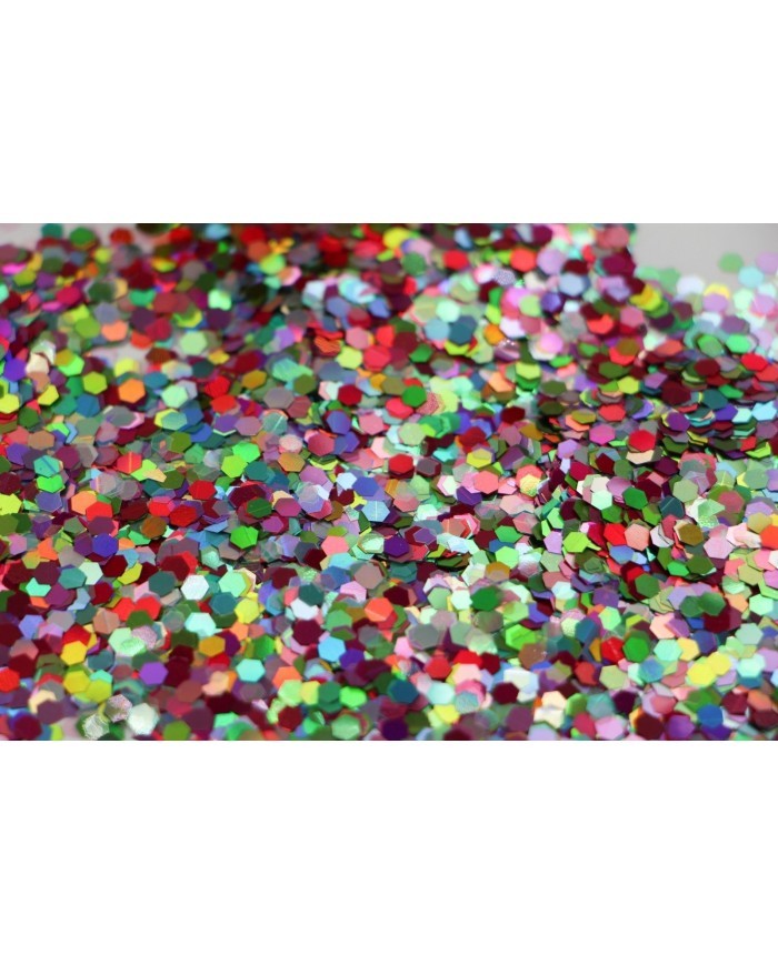 Altıgen epoksi ve kozmetik pulu Glitter 10Gr - Karışık renk