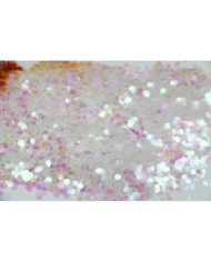 Altıgen epoksi ve kozmetik pulu - Beyaz