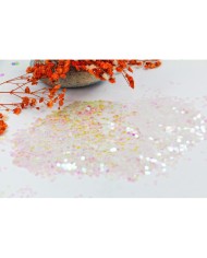 Altıgen epoksi ve kozmetik pulu - Beyaz