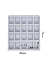 Okey Taşı Desenli Silikon kalıp - 187x173-Kod:383