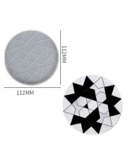 DESENLİ BARDAK ALTI SİLİKON EPOKSİ KALIP - 112 x 112-Kod:391