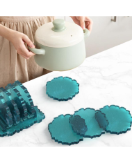 Tencere Tava Çaydanlık Altlığı Silikon Kalıp Epoksi Döküm Kalıbı -Kod:394