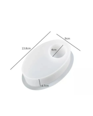 Mum Altlığı Silikon Kalıp Epoksi Döküm Kalıbı-Oval-Kod:1042