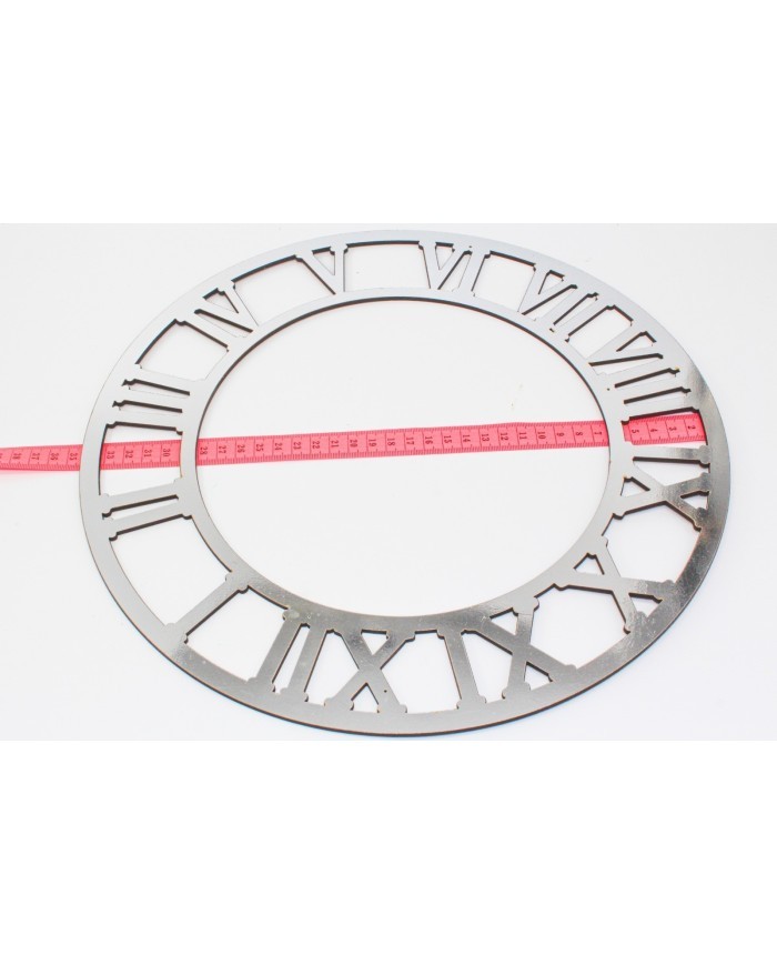 35 Cm  Roma Rakam Gümüş Pleksi Saat