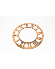 23 Cm Çift Çember Gold Pleksi Saat