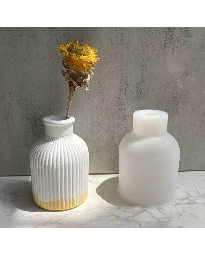 Tombul Saksı Silikon Beton Kalıbı - Kod:1221