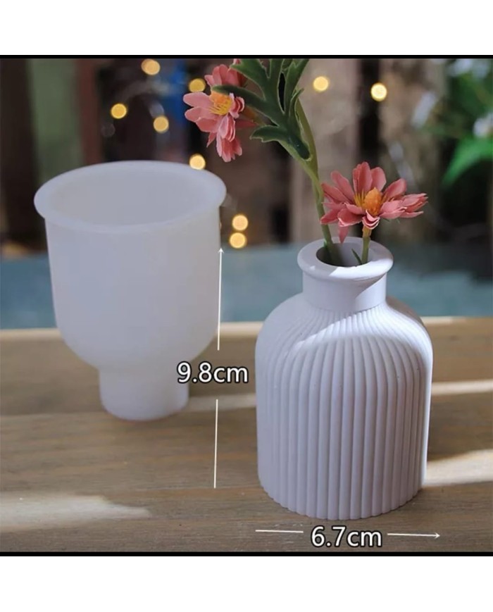 Tombul Saksı Silikon Beton Kalıbı - Kod:1221