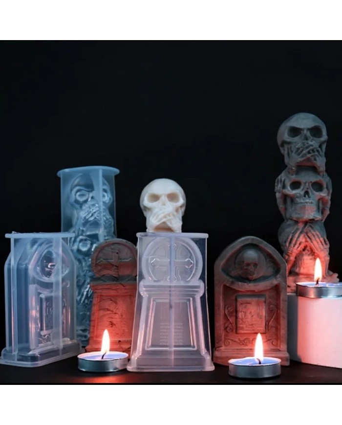 Mezarlık Epoksi ve Mum Silikon Kalıbı -Kod:400