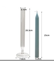 Mika Klasik Çizgili Mum Kalıbı - Mika Model: