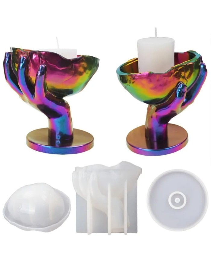 Kase Tutan El -  Epoksi ve Beton Silikon Kalıbı- Kod:428