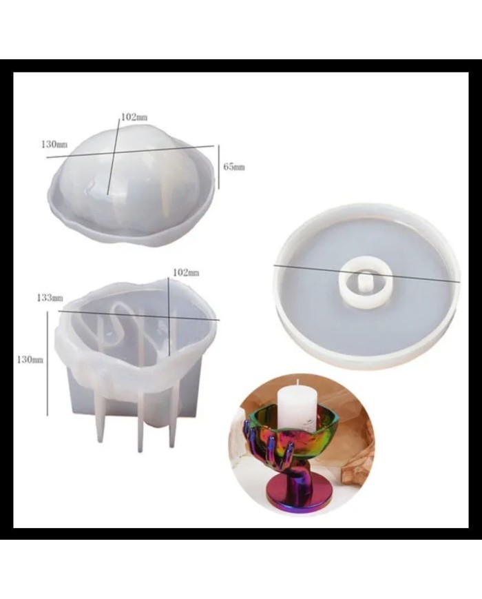 Kase Tutan El -  Epoksi ve Beton Silikon Kalıbı- Kod:428