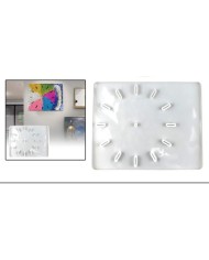 Kare Duvar Saati - Hobi Silikon Kalıbı- Kod:540