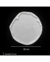 Tırtıklı Yuvarlak Tepsi Kalıbı  - Hobi Silikon Kalıbı- Kod: Sn14-10