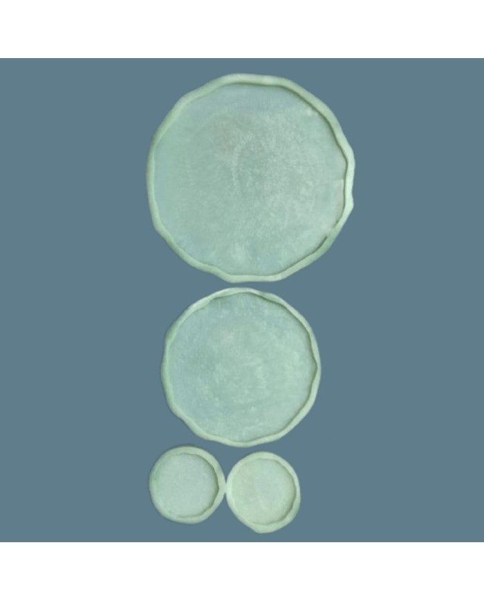 Yuvarlak Tırtıklı Tepsi, Sunum,Bardak Altlığı Seti- Hobi Silikon Kalıbı SN11 - Kod: