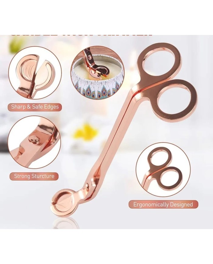 Gümüş Mum Bakım Seti ( Makas,Söndürücü,Raf Plakası,Fitil Çekici)