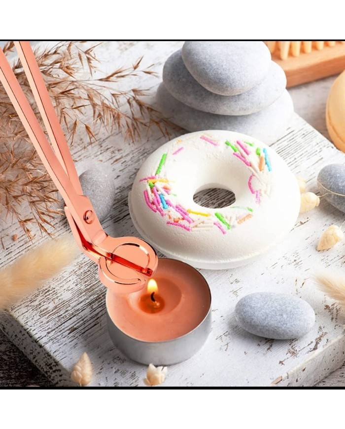 Gümüş Mum Bakım Seti ( Makas,Söndürücü,Raf Plakası,Fitil Çekici)