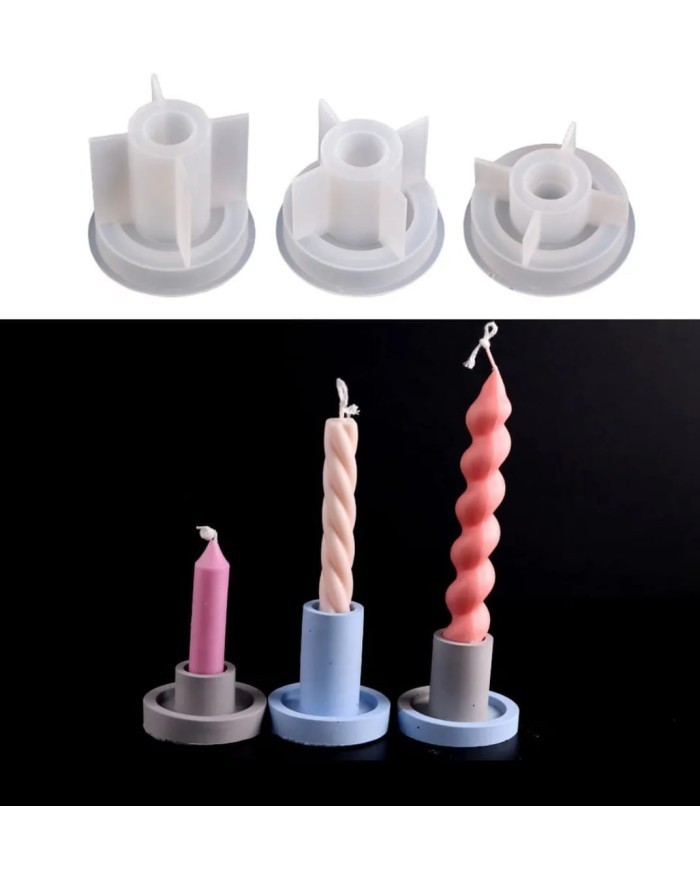 Ortanca Şamdanlık Mum Altlığı - Hobi Silikon Kalıbı - Kod:433