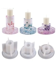 Ortanca Şamdanlık Mum Altlığı - Hobi Silikon Kalıbı - Kod:433