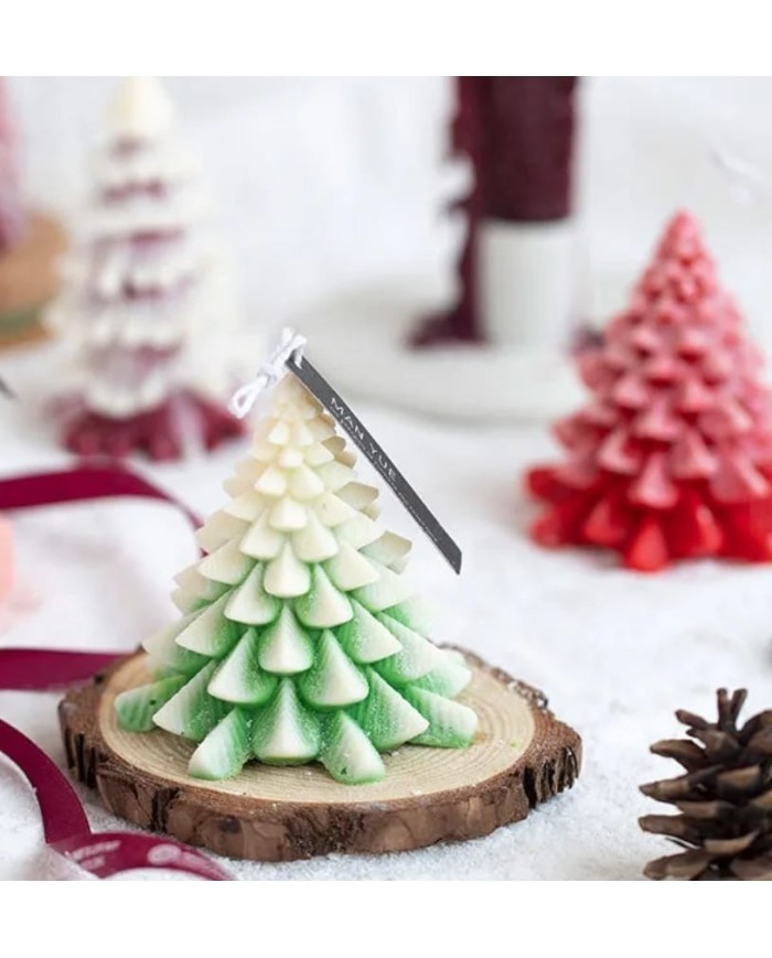 Bodur Çam Mum- Hobi Silikon Kalıbı - Model:2 -Kod:303