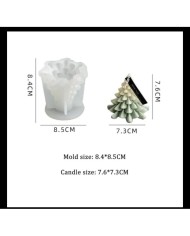 Bodur Çam Mum- Hobi Silikon Kalıbı - Model:2 -Kod:303