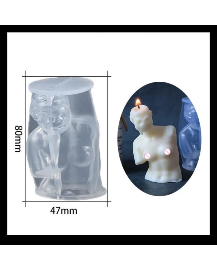 Hallowen Kadın Vücud büst Mum- Hobi Silikon Kalıbı - Kod:1143