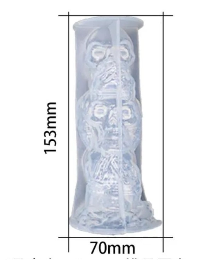 Görmedim/Duymadım/Bilmiyorum Kuru Kafa Mum- Hobi Silikon Kalıbı - Kod:1144