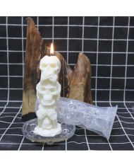 Görmedim/Duymadım/Bilmiyorum Kuru Kafa Mum- Hobi Silikon Kalıbı - Kod:1144