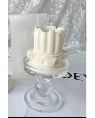 Çiçekli Sütun Mum- Hobi Silikon Kalıbı - Kod:1083