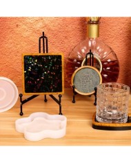 Hologramlı Yonca Bardak Altı ve Dekoratif - Hobi Silikon Kalıbı -Kod:1202