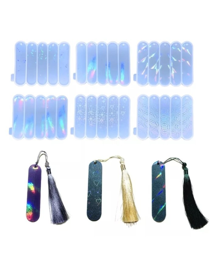 Kalp Hologramlı Silikon Kitap Ayracı - Hobi Silikon Kalıbı -Kod: