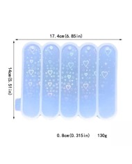 Kalp Hologramlı Silikon Kitap Ayracı - Hobi Silikon Kalıbı -Kod:
