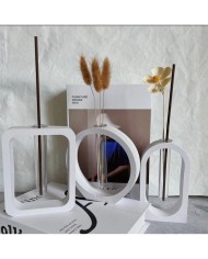 Oval İçi Boş Beton Saksı Kalıbı - Hobi Silikon Kalıbı -Kod:511