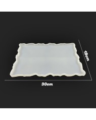 Dalgalı tepsi Epoksi Reçine ve Beton kalıbı - Büyük -Kod:201