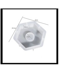 Altıgen Dekoratif Saat Kalıbı Seti - Hobi Silikon Kalıbı -Kod:1078