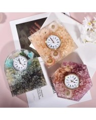 Altıgen Dekoratif Saat Kalıbı Seti - Hobi Silikon Kalıbı -Kod:1078