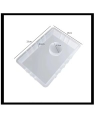 Dikdörtgen Dekoratif Saat Kalıbı Seti - Hobi Silikon Kalıbı -Kod:437