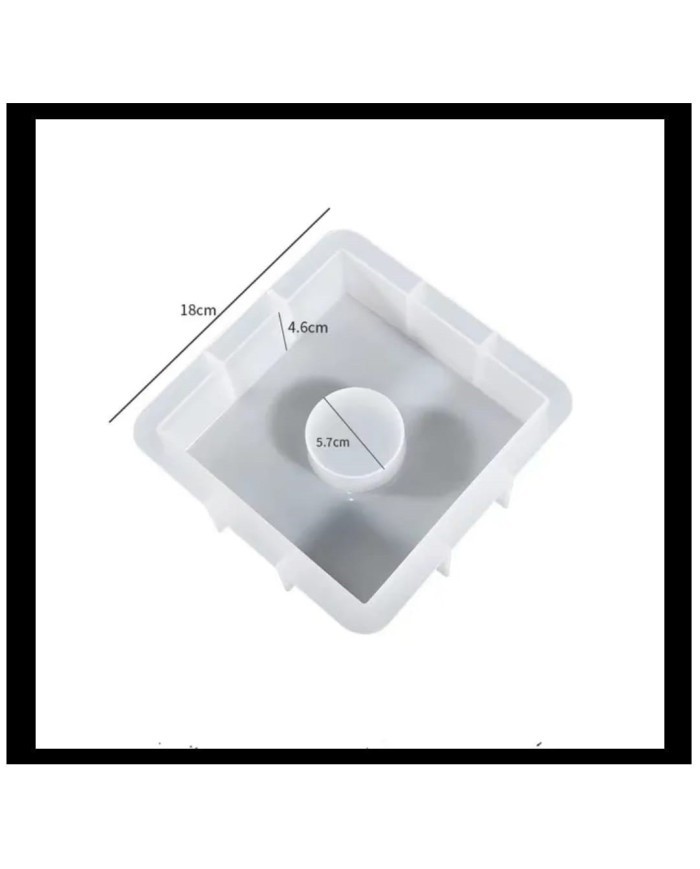 Kare Dekoratif Saat Kalıbı Seti - Hobi Silikon Kalıbı -Kod:425