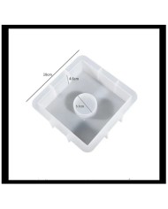 Kare Dekoratif Saat Kalıbı Seti - Hobi Silikon Kalıbı -Kod:425