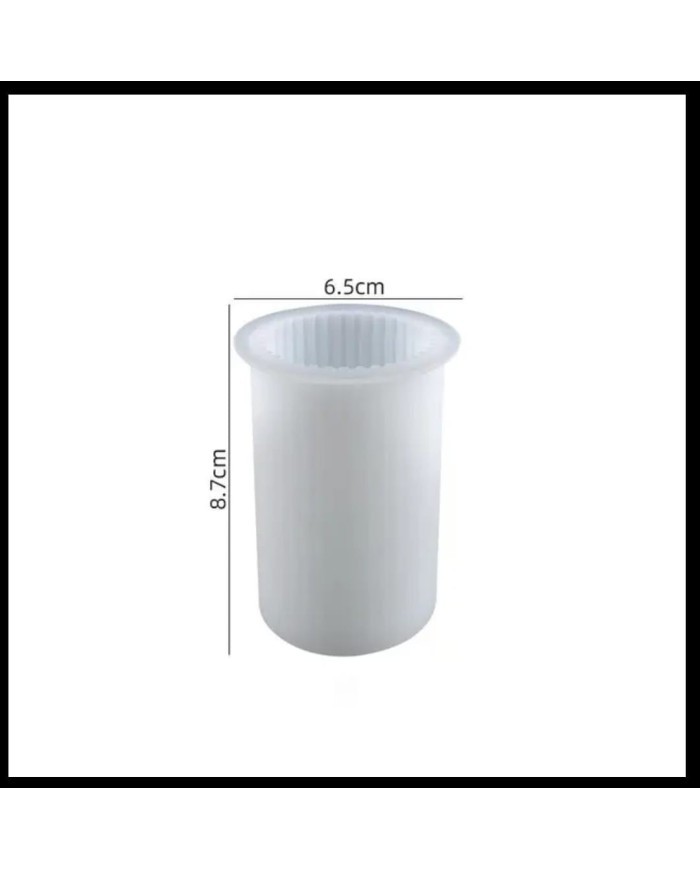 Tombul Silindir Mum Kalıbı - Hobi Silikon Kalıbı -Kod:415