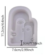 İki Kafa Mum Kalıbı - Hobi Silikon Kalıbı -Kod:509