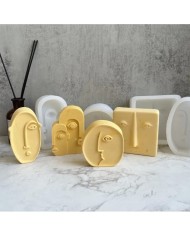 İki Kafa Mum Kalıbı - Hobi Silikon Kalıbı -Kod:509